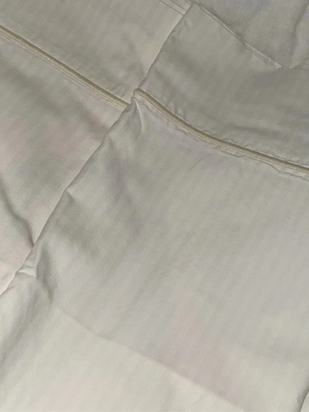 Vtg Fieldcrest Charisma Standard Pillowcases Imperial Stripe Ivory Supima USA